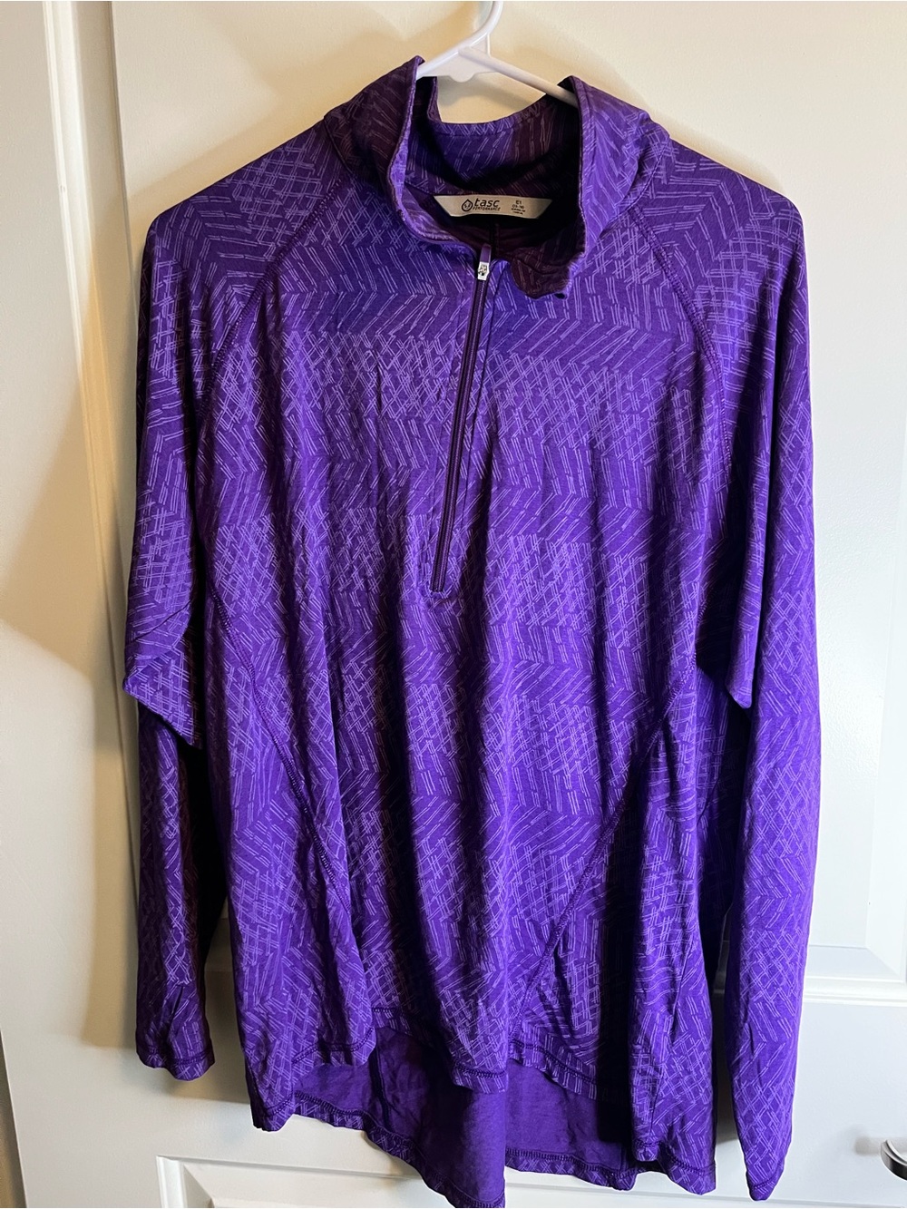 Oasis Women's Purple Long-Sleeve Half-Zip Top